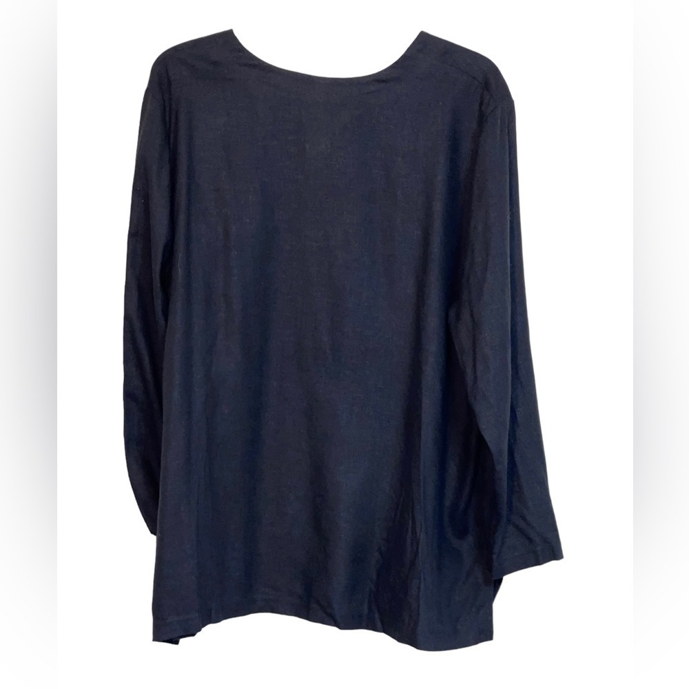 NWT Melrose Linen blend button up blouse. Size 24 New Old stock - Picture 3 of 6
